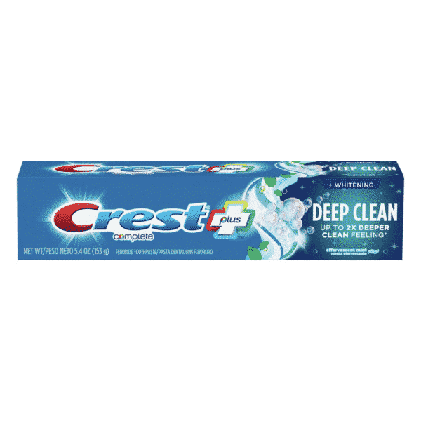 Crest – Plus Deep Clean Effervescent Mint (Dentifrice Nettoyage en Profondeur)