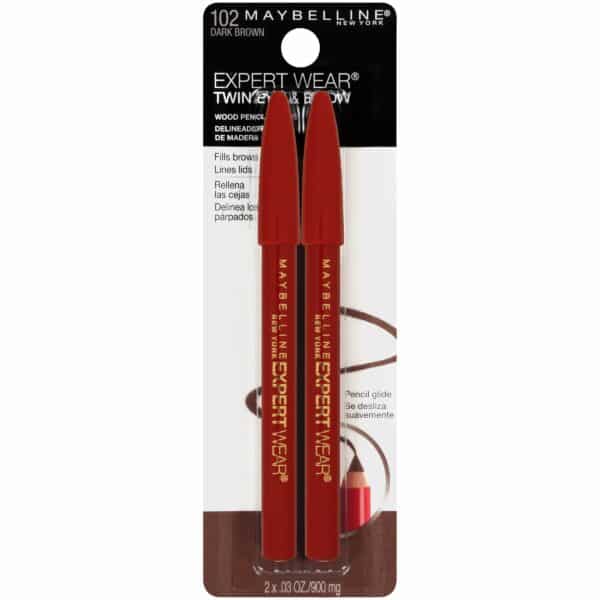 Maybelline ExpertWear Twin Brow & Eye Pencils - 102 Marron foncé