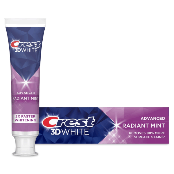Crest 3D White Advanced Teeth Whitening Toothpaste (Radiant Mint)