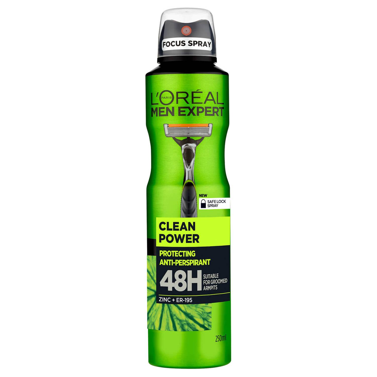 Anti-transpirant Men Expert Clean Power 48H de L'Oréal Paris (250 ml) L'Oréal Paris Men Expert Clean Power Anti-transpirant 48H – Image 1