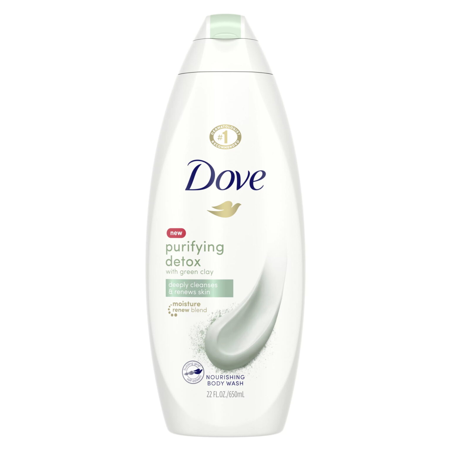 Dove Gel Douche Détox Purifiant à l'Argile Verte – Image 1