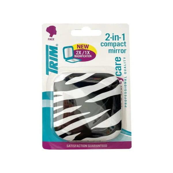 Trim 2-in-1 Zebra Compact Miroir Grossissant