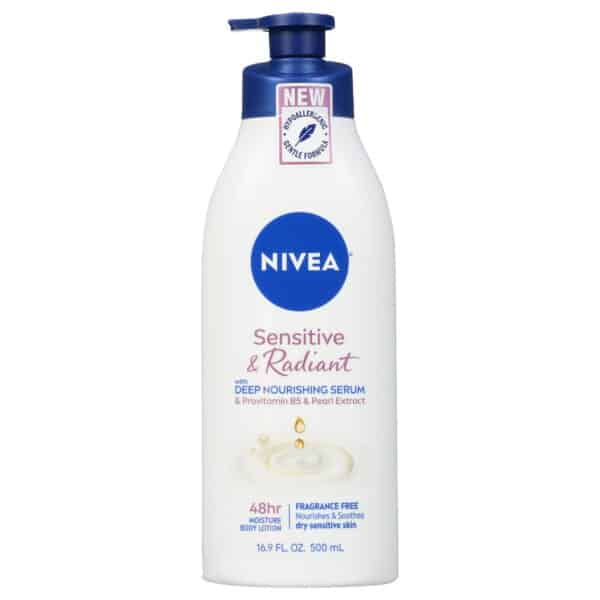 NIVEA Sensitive and Radiant Lotion pour le corps non parfumée