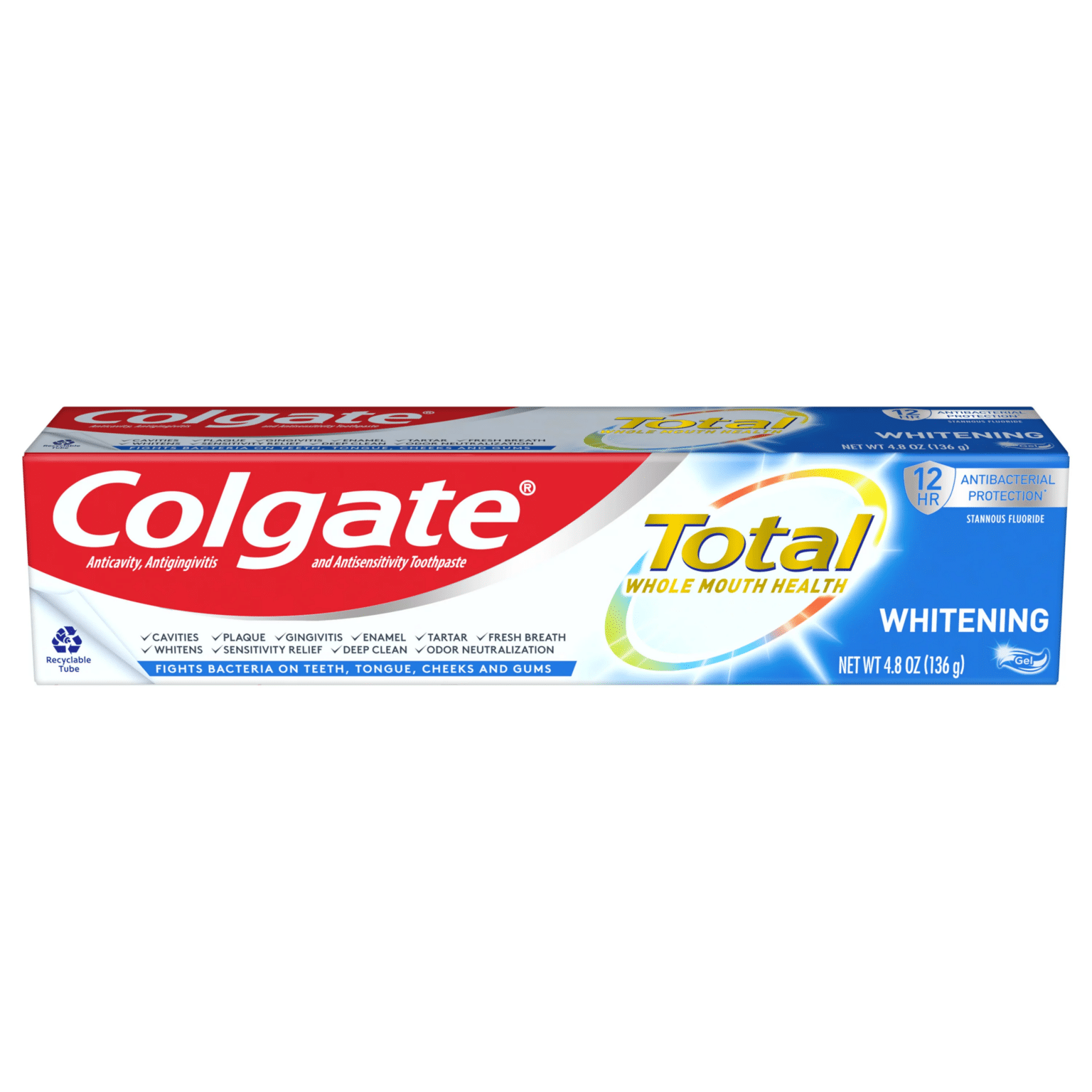 Colgate Total Gel Dentifrice Blanchissant 12H de protection – Image 1
