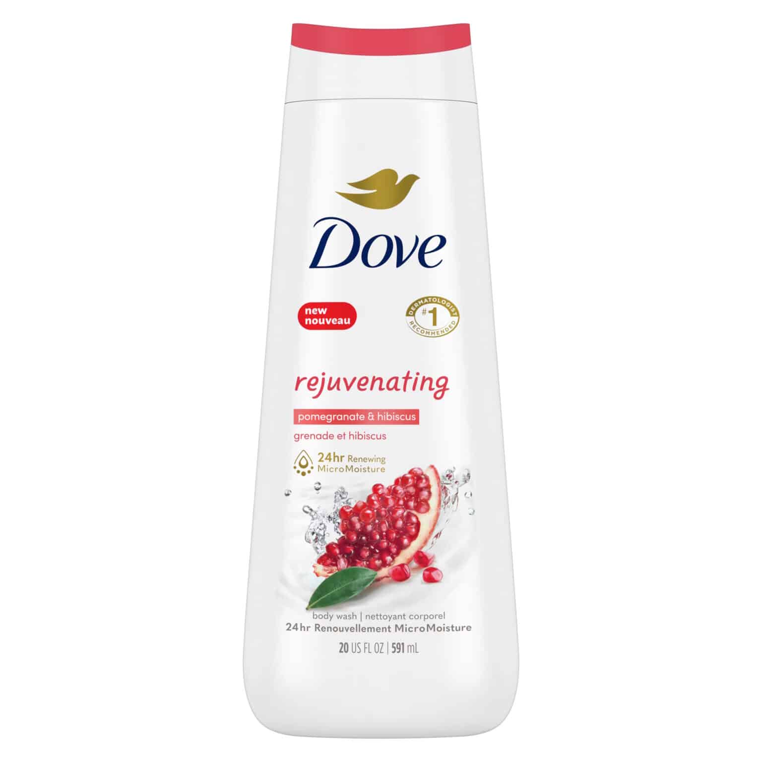 Dove Rejuvenating Gel douche rajeunissant Grenade et Hibiscus – Image 1