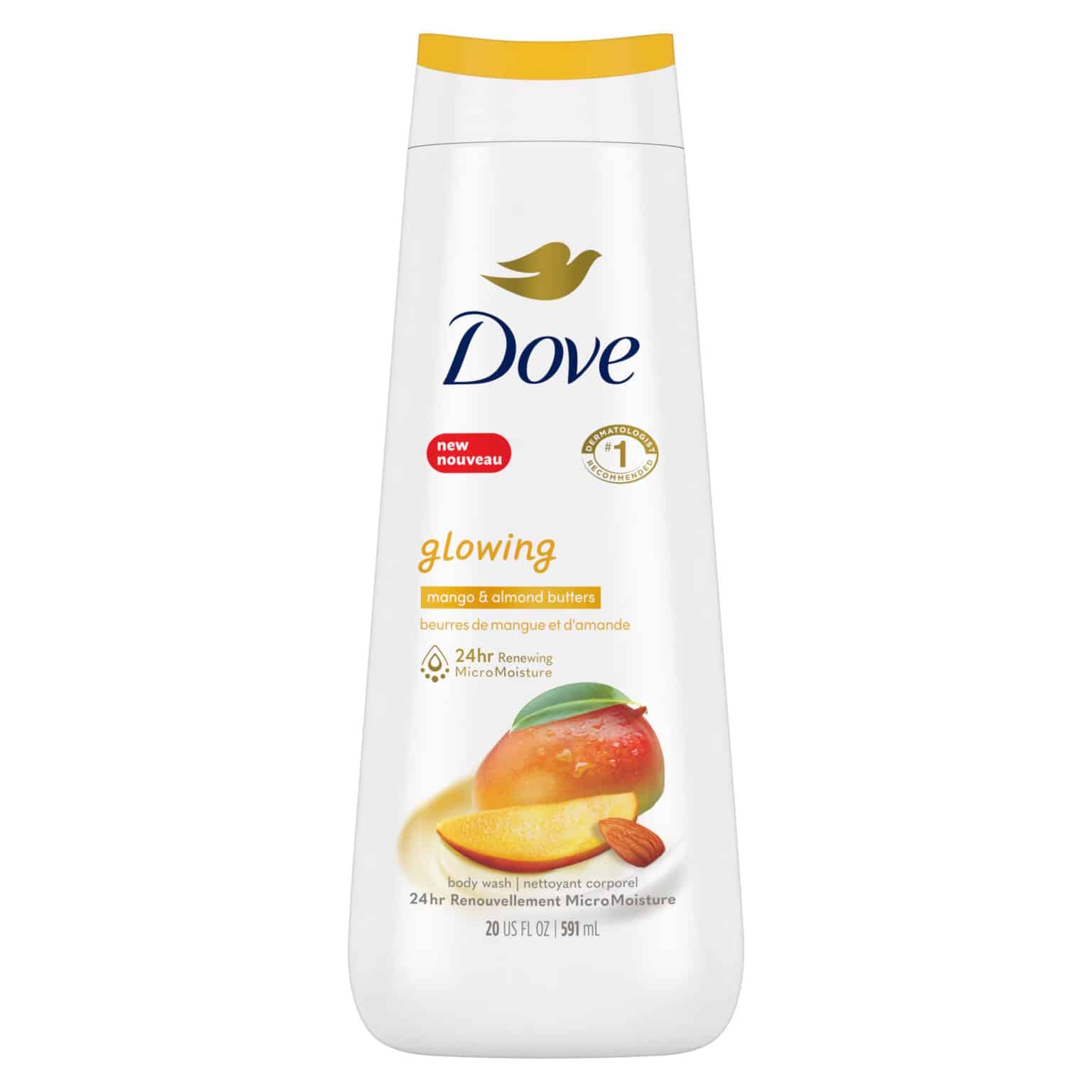 Dove Glowing Body Wash Gel douche Mangue & Beurre d'amandes – Image 1