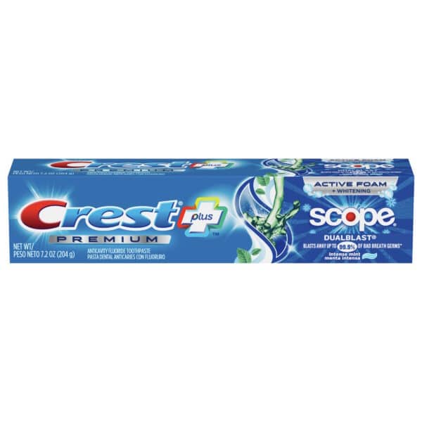 Crest Premium Plus Scope Dual Blast - Dentifrice Blanchissant