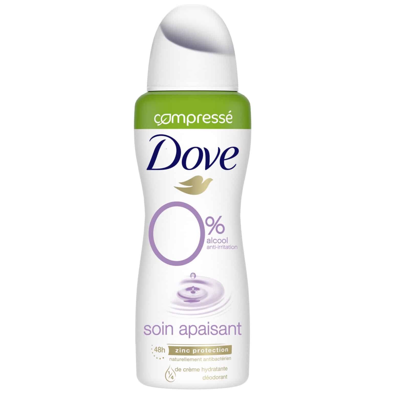 DOVE Déodorant 0% anti-transpirant Compressé - Soin Apaisant – Image 1