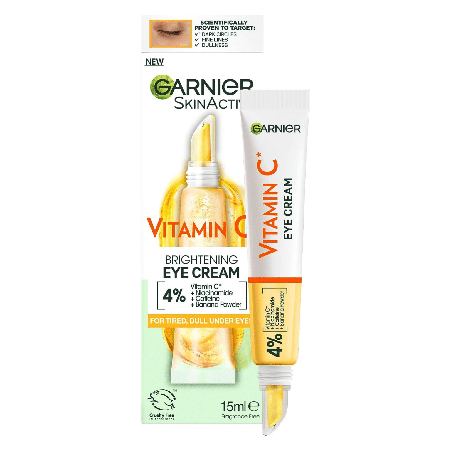 Garnier SkinActive Crème pour les Yeux Anti-Fatigue Vitamine C – Image 1