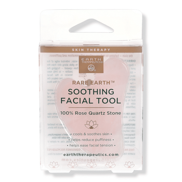 Earth Therapeutics Gua Sha Quartz Rose Visage Et Cou