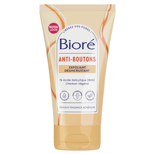 Bioré Exfoliant Anti-Boutons au Charbon Végétal et à l’Acide Salicylique