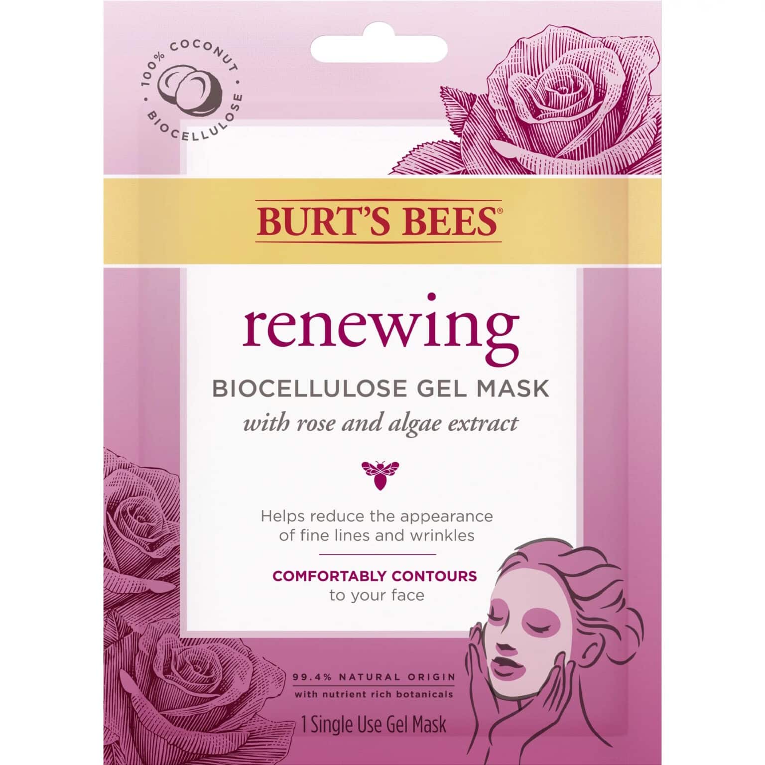 Burt's Bees Masque Visage Gel Biocellulose Régénérant – Image 1