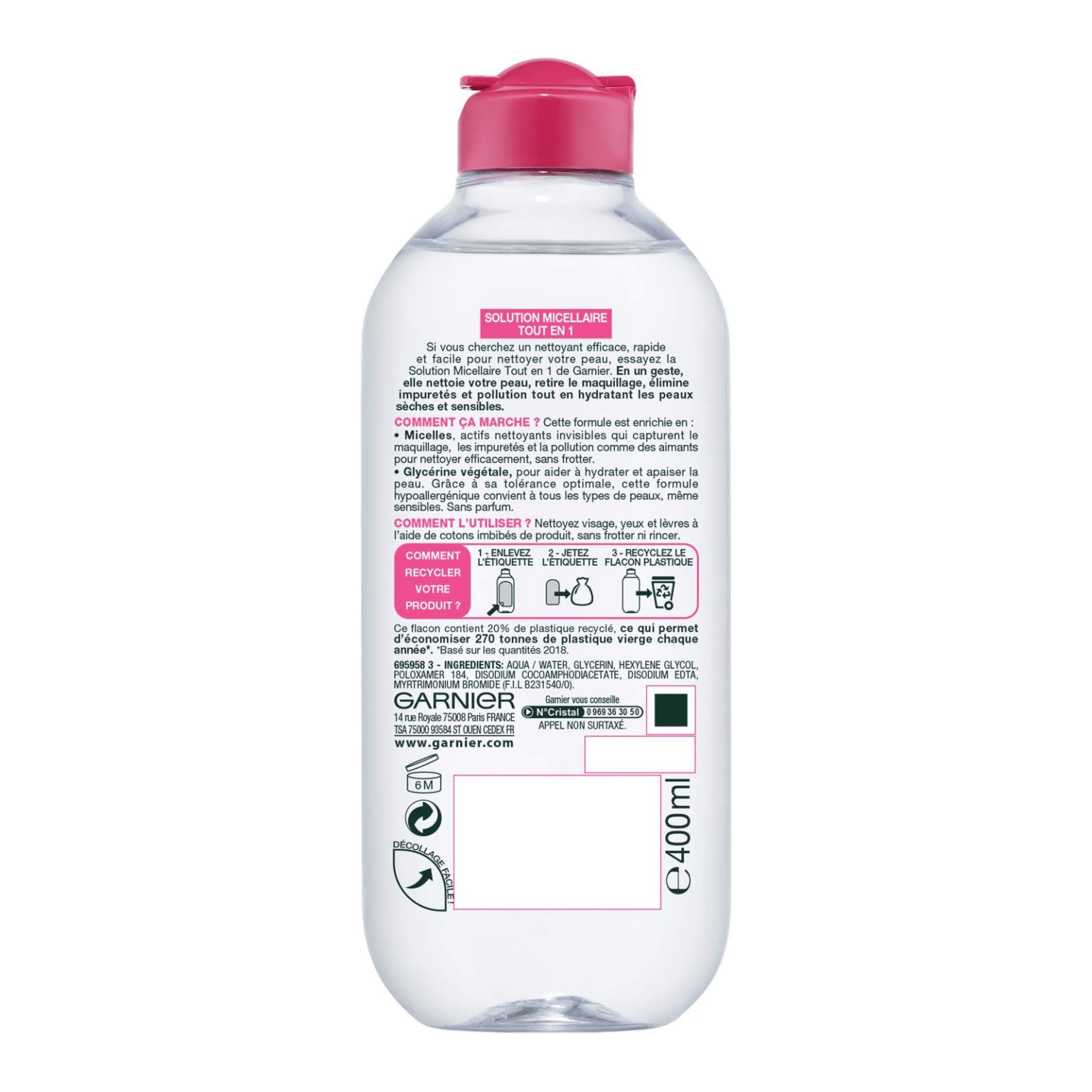 Garnier Skin Active Solution Micellaire Peaux Sèches et Sensibles – Image 2