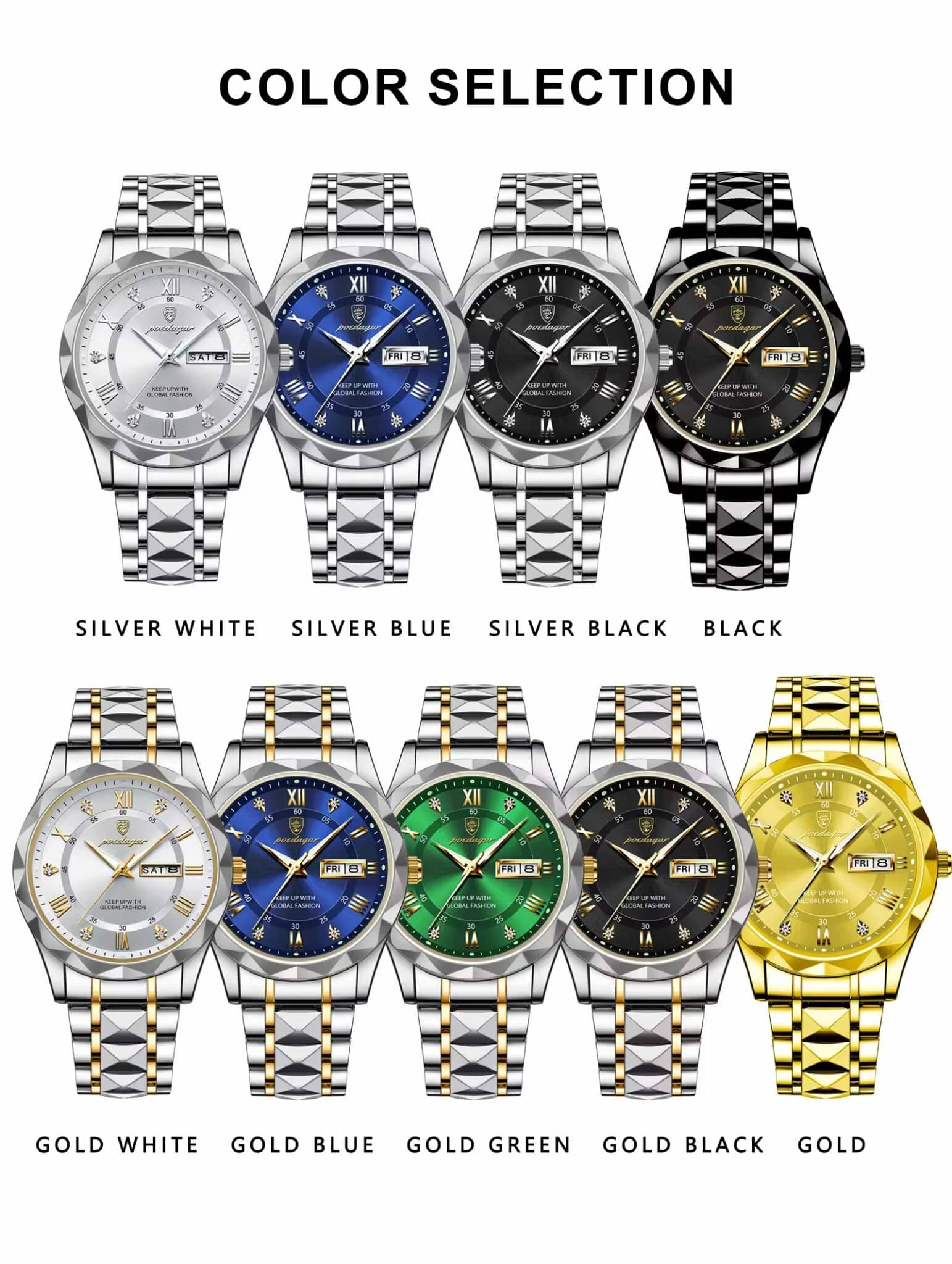 POEDAGAR 615 Montre étanche Quartz Homme – Image 3
