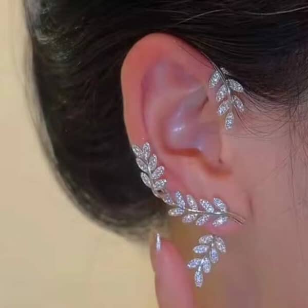 boucle fleur argenté g1