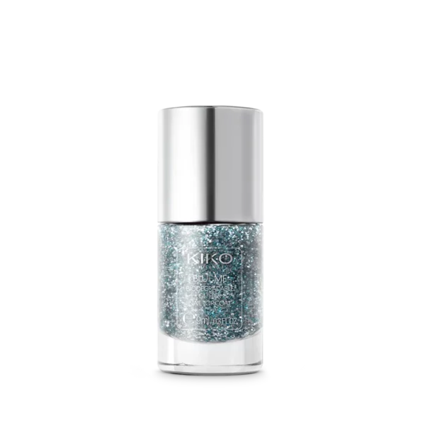 Kiko Blue Me Top coat à paillettes biodégradables - Vernis