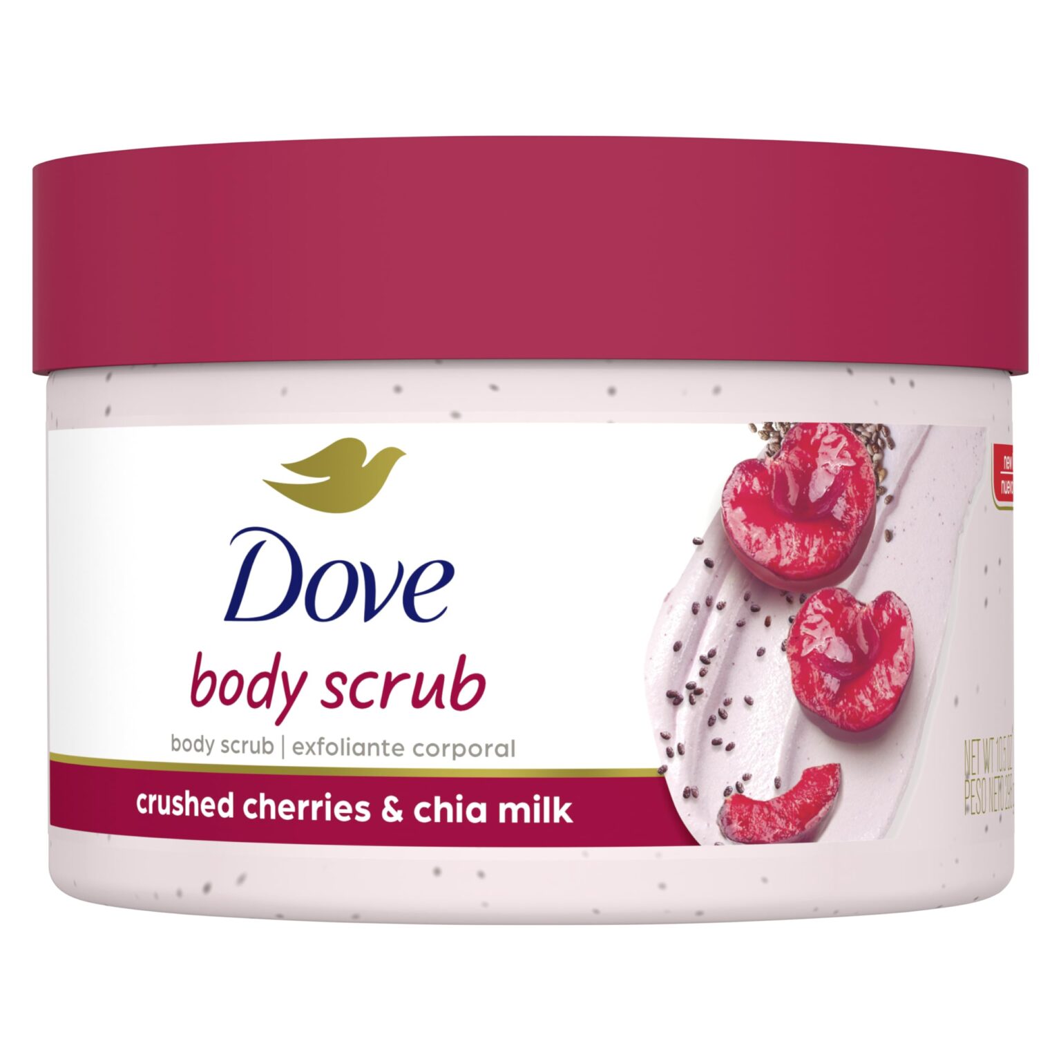 Dove Gommage exfoliant Corps Cerises écrasées et lait de chia – Image 1