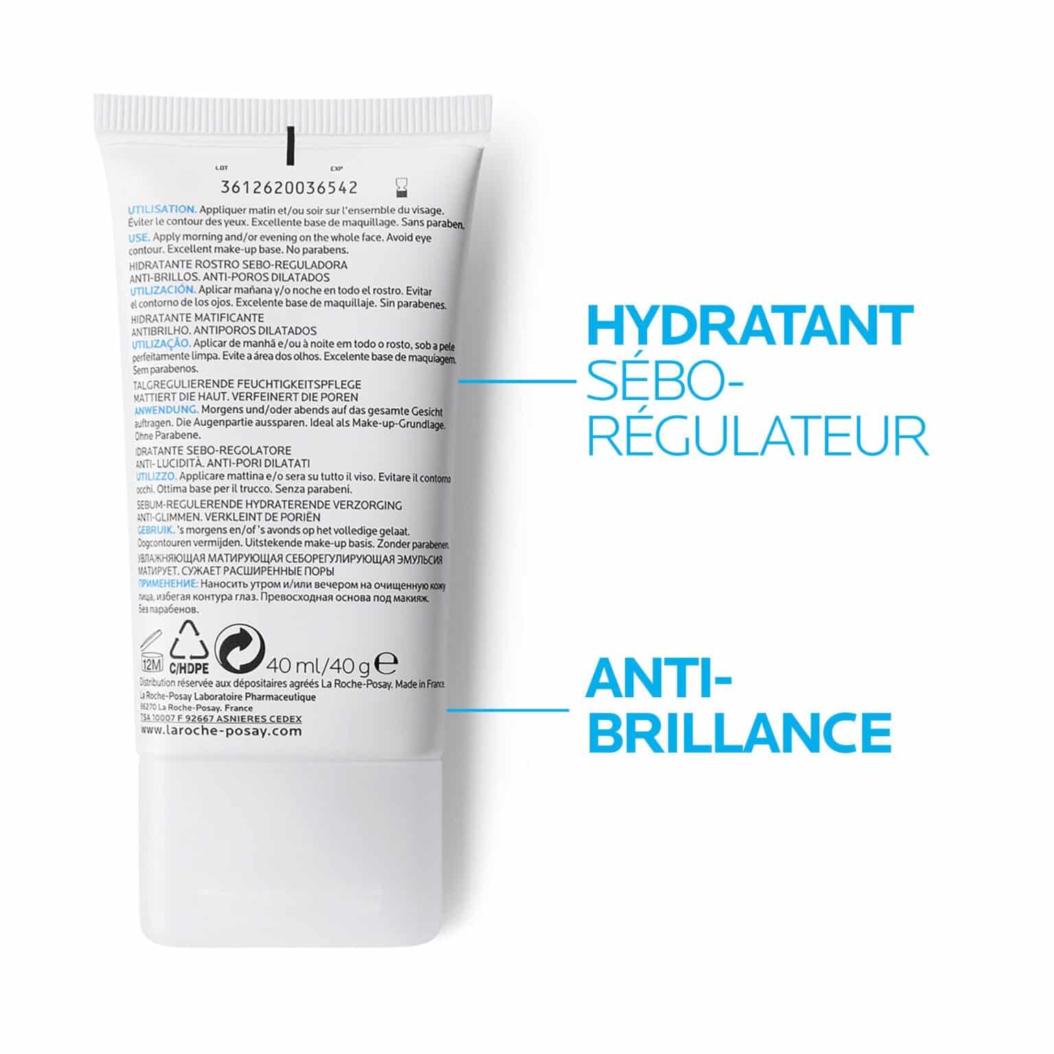 La Roche Posay Effaclar Mat Crème Hydratante Sebo-Régulatrice 40ml – Image 2