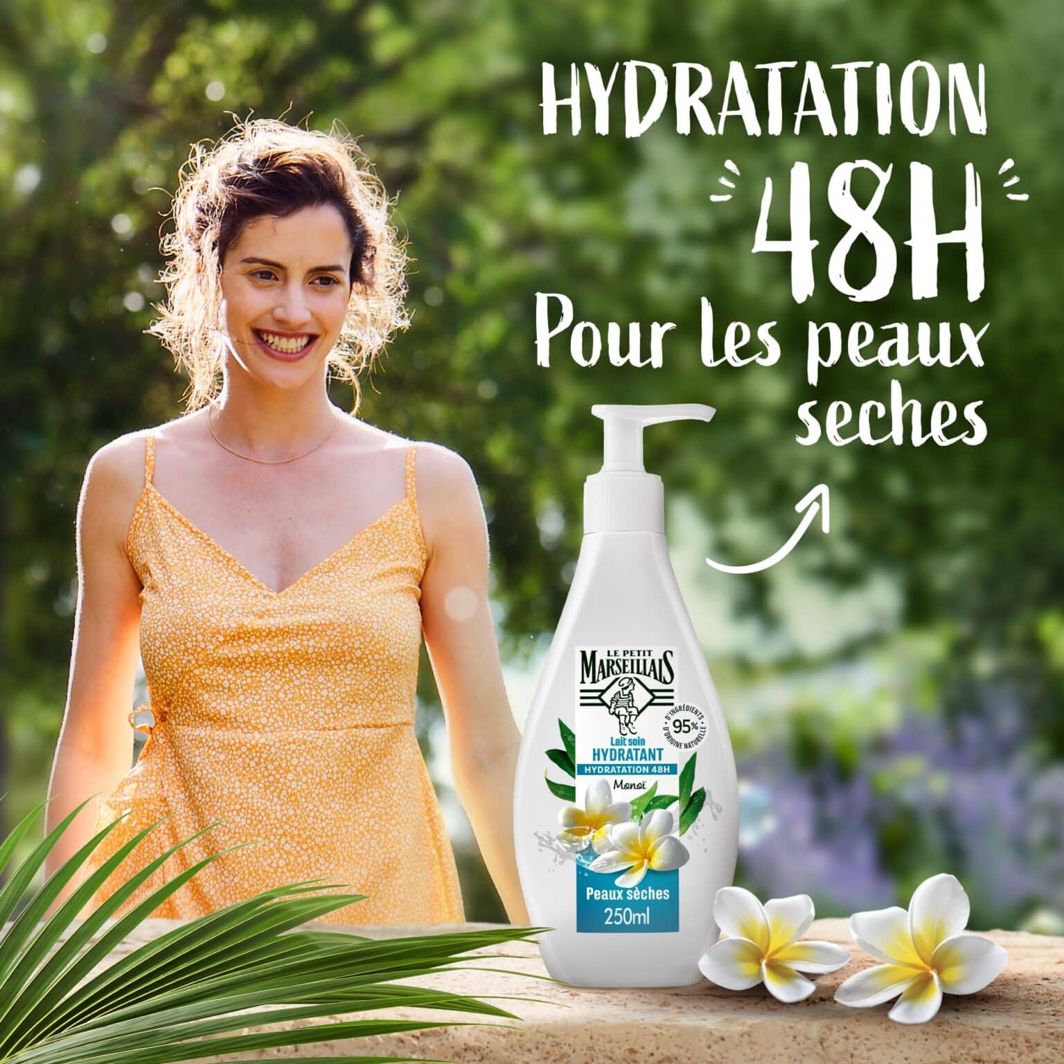 Le Petit Marseillais Lait Hydratant au Monoï – 400 ml – Image 3
