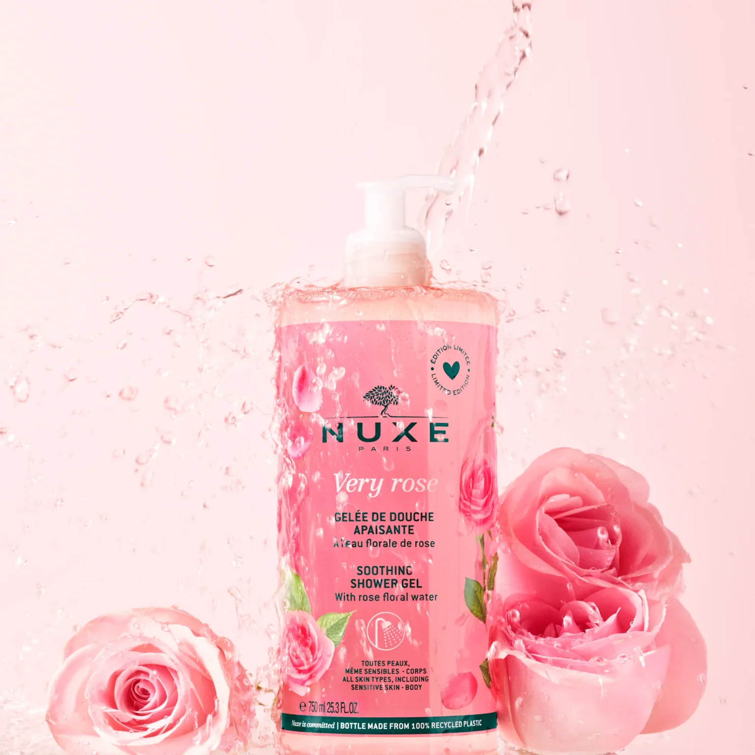 NUXE Very Rose Gelée de Douche Apaisante 750ml – Image 2