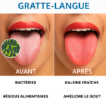 Binta Beauty Grattoir à Langue Réutilisable – Acier Inoxydable Hygiène buccale durable – Image 2