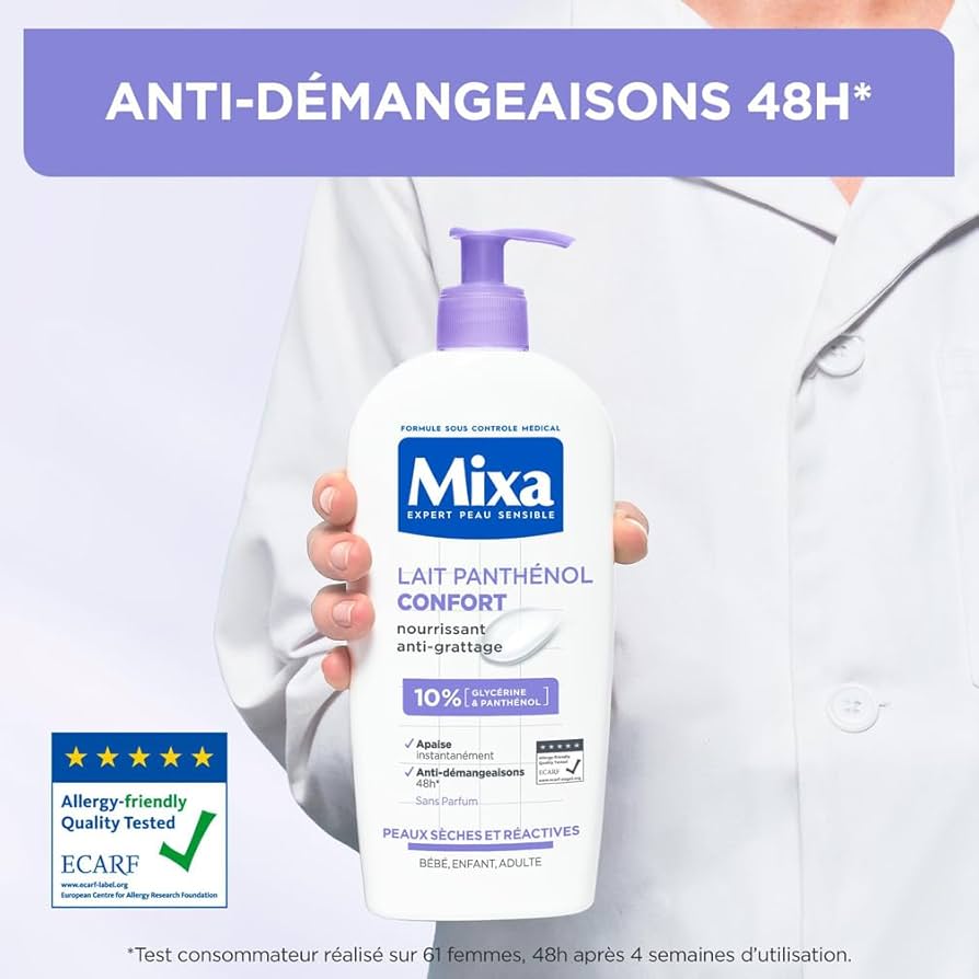 MIXA Panthénol Confort Lait Corps Nourrissant Anti-grattage – Image 2
