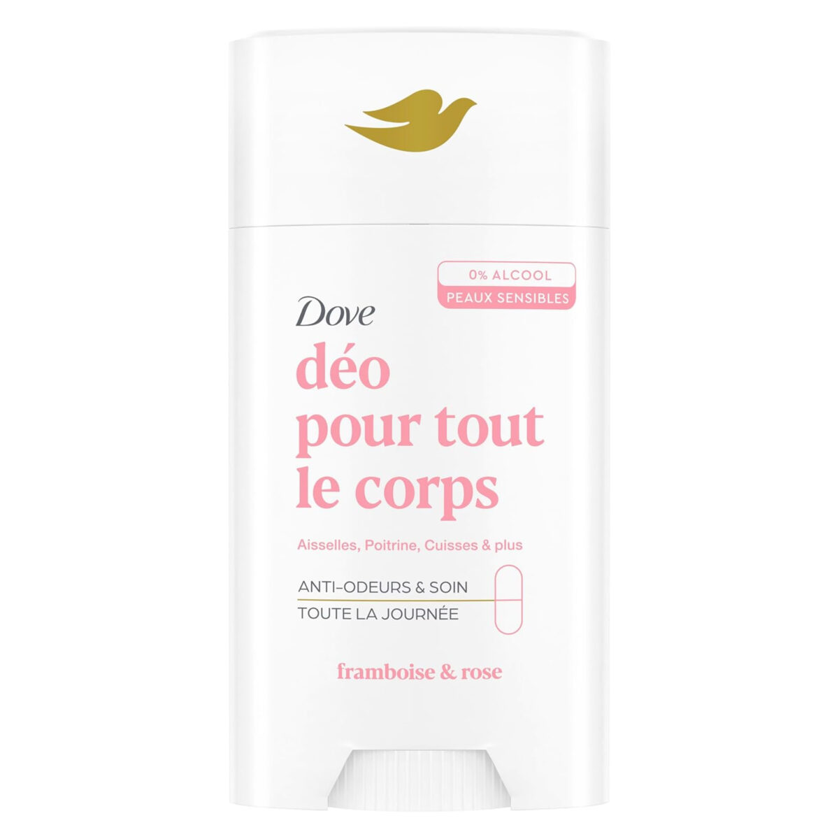 Dove Déodorant stick Framboise et Rose Pour tout le Corps 0% Alcool – Image 1