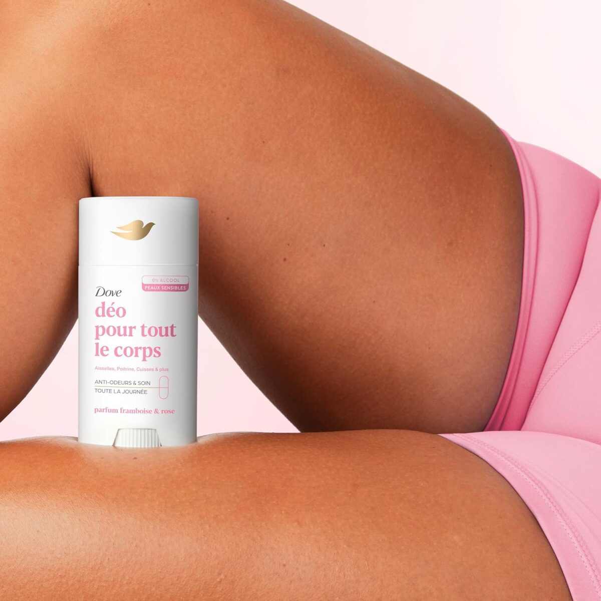 Dove Déodorant stick Framboise et Rose Pour tout le Corps 0% Alcool – Image 3