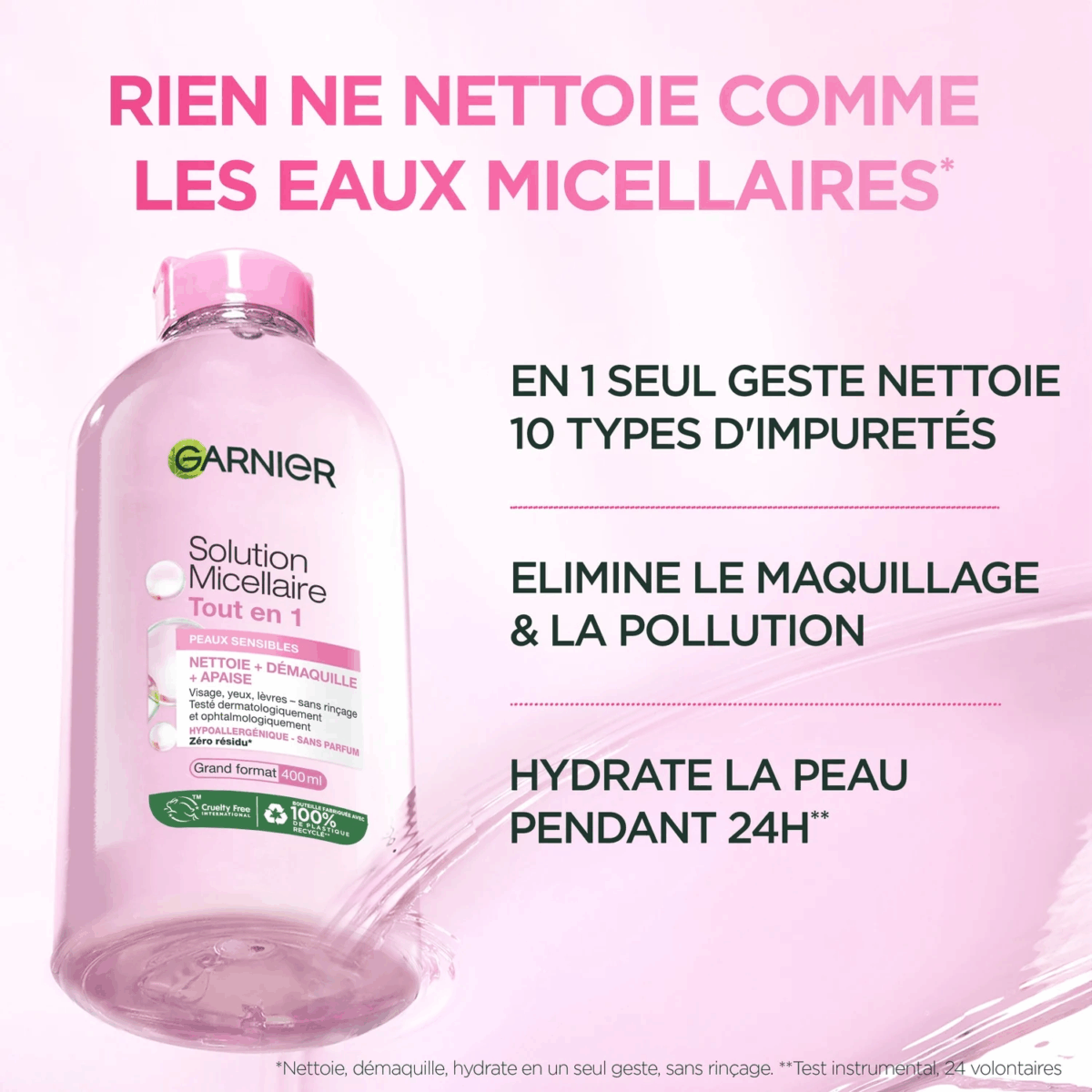 Garnier Skin Active – Solution Micellaire Tout-en-1 Peaux Sensibles (400 ml) – Image 5