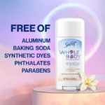 Secret, Déodorant pour tout le corps, Sans aluminium, Fleur de pêche + vanille – Image 5