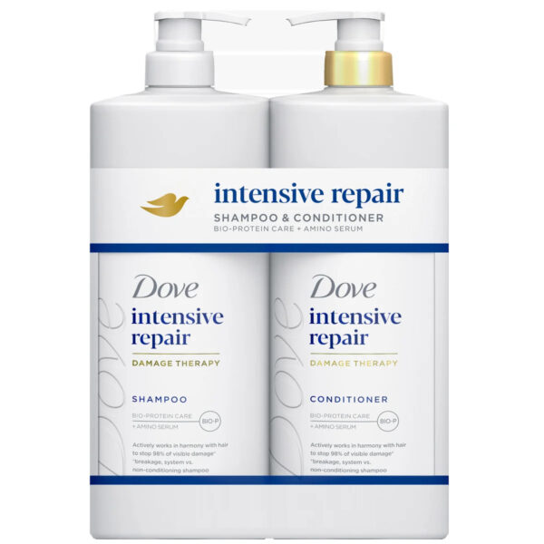 Dove Intensive Repair Damage Therapy – Shampooing & Après-Shampooing Réparateurs