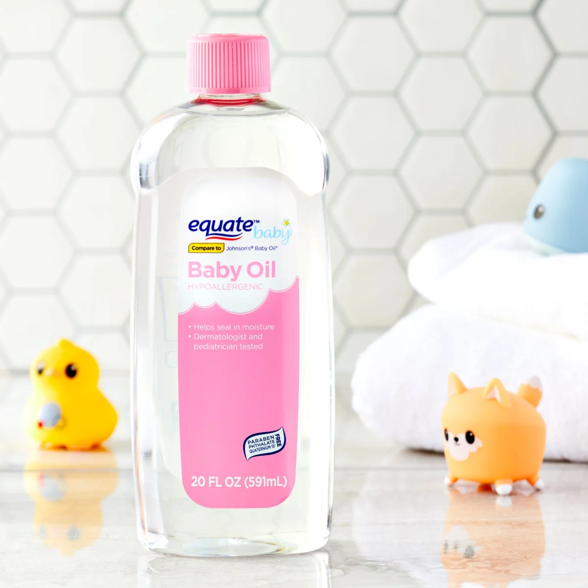 Equate Baby Oil – Huile pour bébé hydratante et protectrice – Image 1