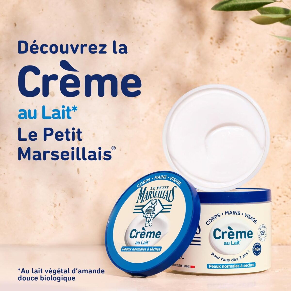 Le Petit Marseillais Crème au Lait Hydratante Peaux Normales - 360 ml – Image 2