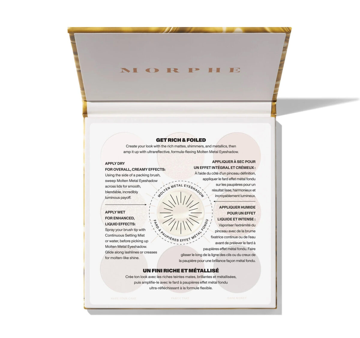 Morphe Rich & Foiled Artistry - Gold Seeker - Palette Fards – Image 4