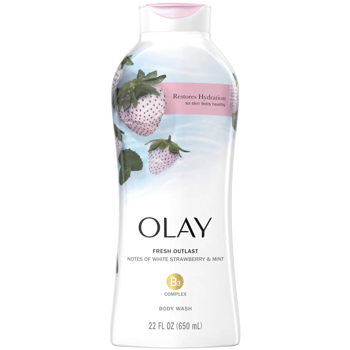 Olay Fresh Outlast – Gel Douche Hydratant Fraise & Menthe – Image 1