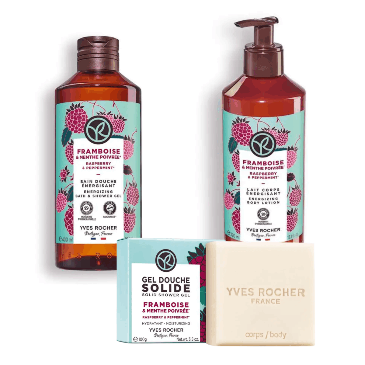Yves Rocher Trio Framboise & Menthe Poivrée – Image 1