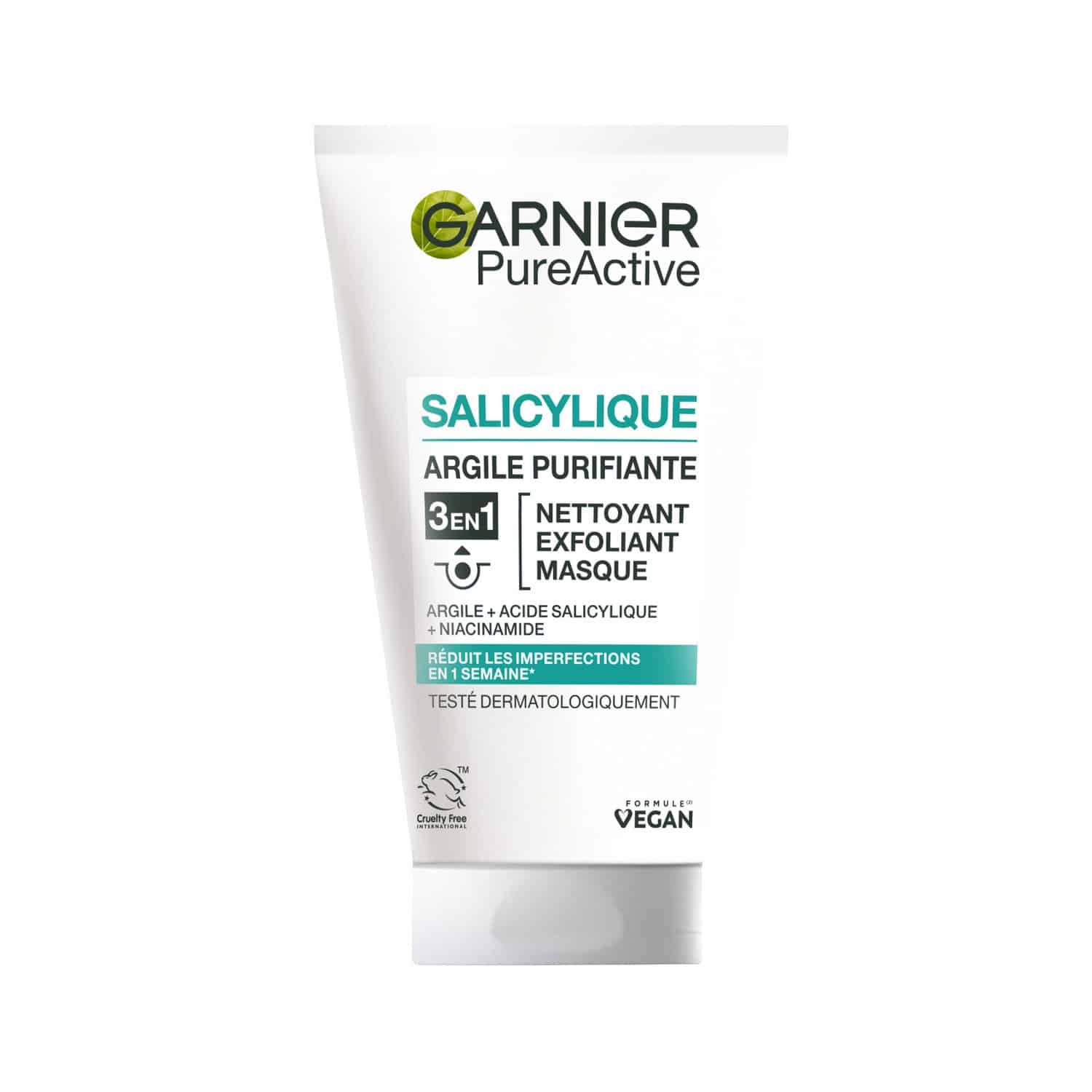 GARNIER SALICYLIQUE 3 EN 1 ARGILE PURIFIANTE Garnier SkinActive 3 en 1 Argile Purifiante à l’Acide Salicylique – Image 1